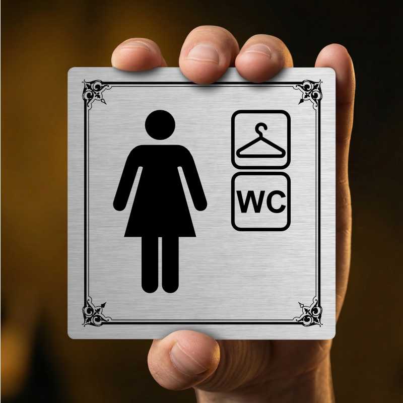 Šatna ženy, wc, 100x100mm, zlatá, Nebraska